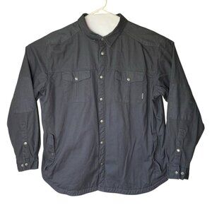 Columbia Hyland Woods Size 2XL Long Sleeves Front Snap Shirt Jacket Fleece Lined